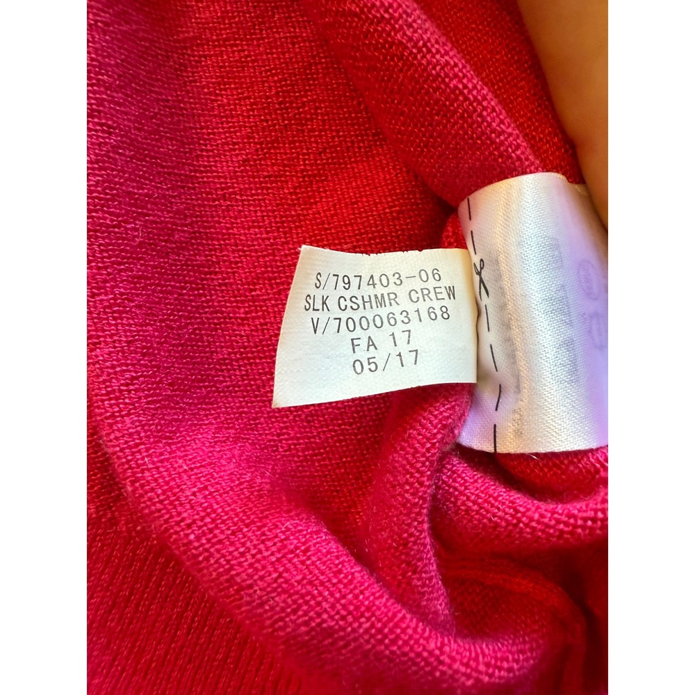 Banana Republic Silk Cashmere Crew Neck Sweater Pink XS 797403-06 Long Sleeve - Picture 7 of 8